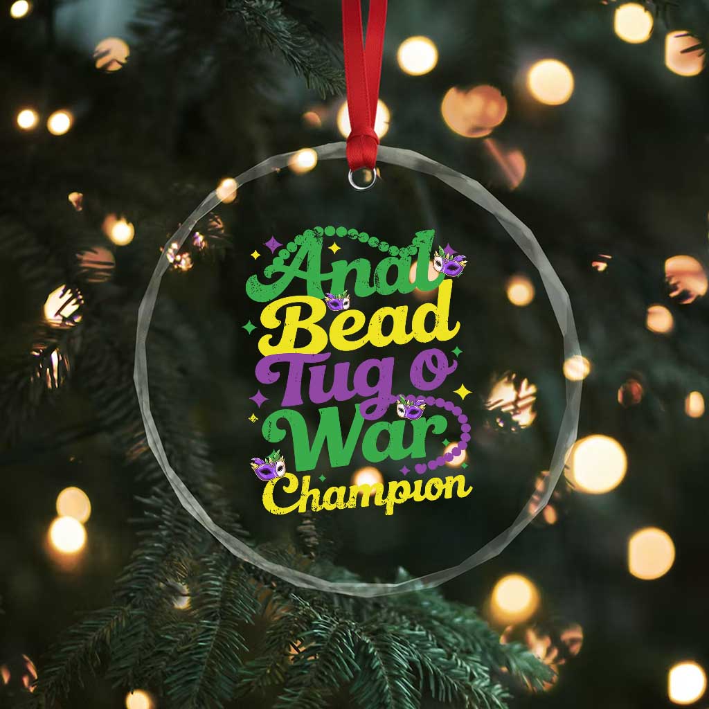 Funny Anal Bead Tug O War Mardi Gras Crystal Glass Ornament Fat Tuesday Carnival Adult Humor TS11 Print Your Wear