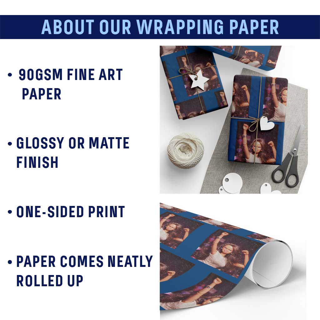 Funny Angry Doll Face Meme Graphic Wrapping Paper Roll Unhinged Baby Stankface Reaction TS02 Print Your Wear