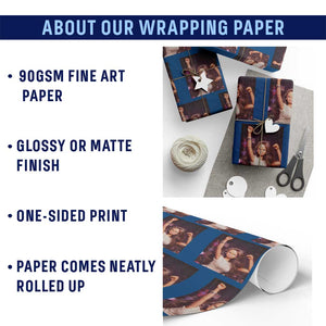 Funny Angry Doll Face Meme Graphic Wrapping Paper Roll Unhinged Baby Stankface Reaction TS02 Print Your Wear