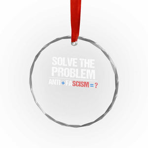 Funny Anti Fascism Protest Crystal Glass Ornament Solve The Problem TS11 Print Your Wear