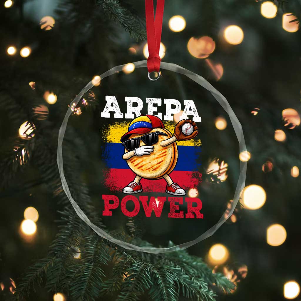 Funny Arepa Power Venezuela Baseball Lover Crystal Glass Ornament Cute Dabbing Arepa TS11 Print Your Wear