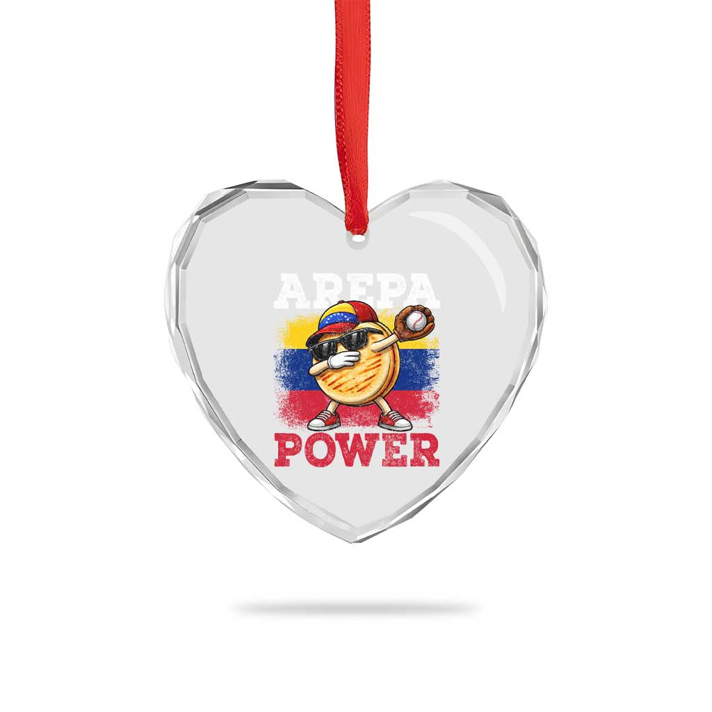 Funny Arepa Power Venezuela Baseball Lover Heart Crystal Glass Ornament Cute Dabbing Arepa TS11 Print Your Wear