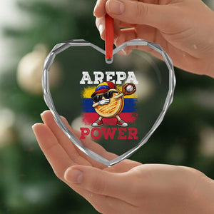 Funny Arepa Power Venezuela Baseball Lover Heart Crystal Glass Ornament Cute Dabbing Arepa TS11 Print Your Wear