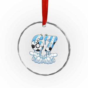 Funny Argentina Six Seven Football Meme Crystal Glass Ornament Gen Alpha Soccer Fan TS12 Print Your Wear