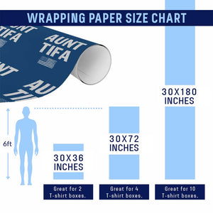 Funny Aunt Tifa Wrapping Paper Roll Political Satire Vintage American Flag TS11 Print Your Wear