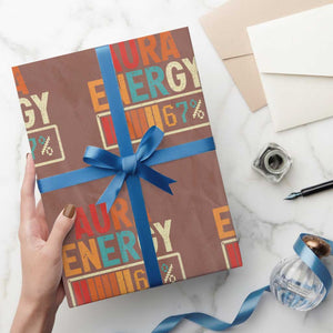 Funny Aura Energy At 67 Wrapping Paper Roll Six Seven Meme Gen Alpha Slang TS11 Mocha Print Your Wear