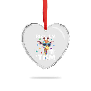 Funny Autism Giraffe Heart Crystal Glass Ornament Rizz Em With The Tism TS02 Print Your Wear