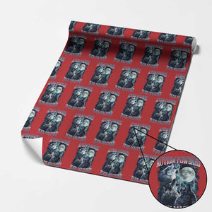 Funny Autism Powered Fuck Machine Wrapping Paper Roll Autism Quote Alpha Wolf TS11 Red Print Your Wear