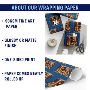 Funny Autistic Fire Skeleton Wrapping Paper Roll Autism Humor Joke TS11 Print Your Wear