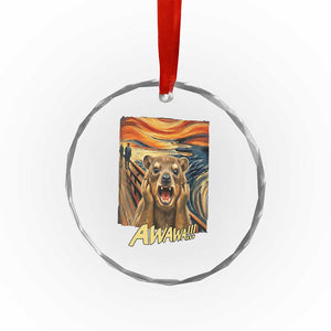 Funny Awawa Hyrax Crystal Glass Ornament The Scream Art Oddly Specific Meme Animal TS11 Print Your Wear