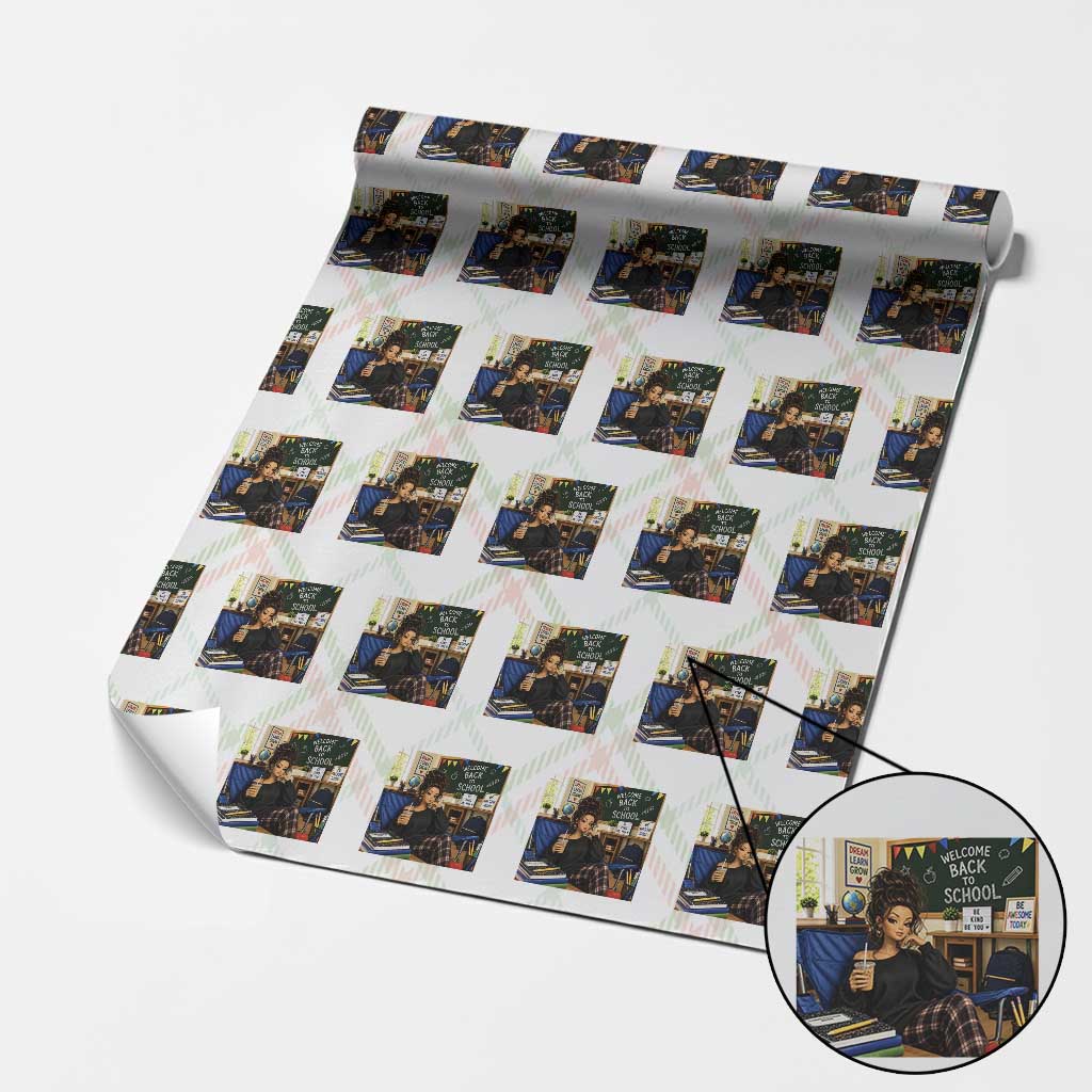Funny Back To School Doll Face Meme Wrapping Paper Roll Coffee Teacher Gift TS12 Christmas Plaid Print Your Wear