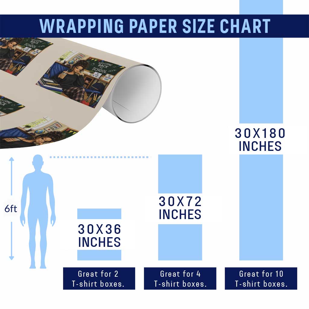 Funny Back To School Doll Face Meme Wrapping Paper Roll Coffee Teacher Gift TS12 Print Your Wear