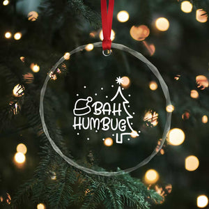 Funny Bah Humbug Xmas Crystal Glass Ornament Santa Hat Xmas Tree TS11 Print Your Wear