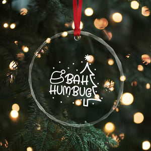 Funny Bah Humbug Xmas Crystal Glass Ornament Santa Hat Xmas Tree TS11 Print Your Wear