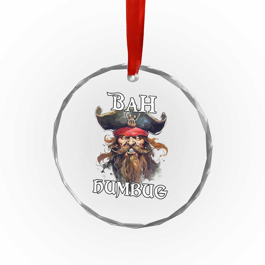 Funny Bah Humbug Xmas Pirate Crystal Glass Ornament TS11 Print Your Wear