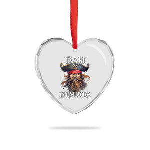 Funny Bah Humbug Xmas Pirate Heart Crystal Glass Ornament TS11 Print Your Wear