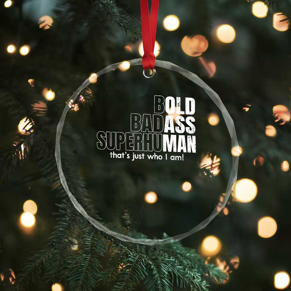 Funny Bald Dad Crystal Glass Ornament Old Man Saying Gag Gift Fathers Day TS10 Print Your Wear