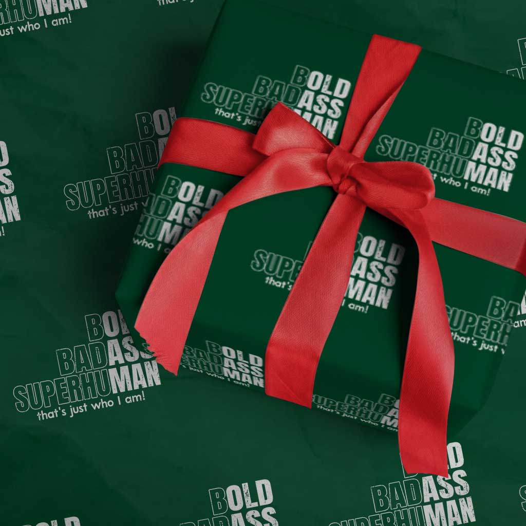 Funny Bald Dad Wrapping Paper Roll Old Man Saying Gag Gift Fathers Day TS10 Green Print Your Wear