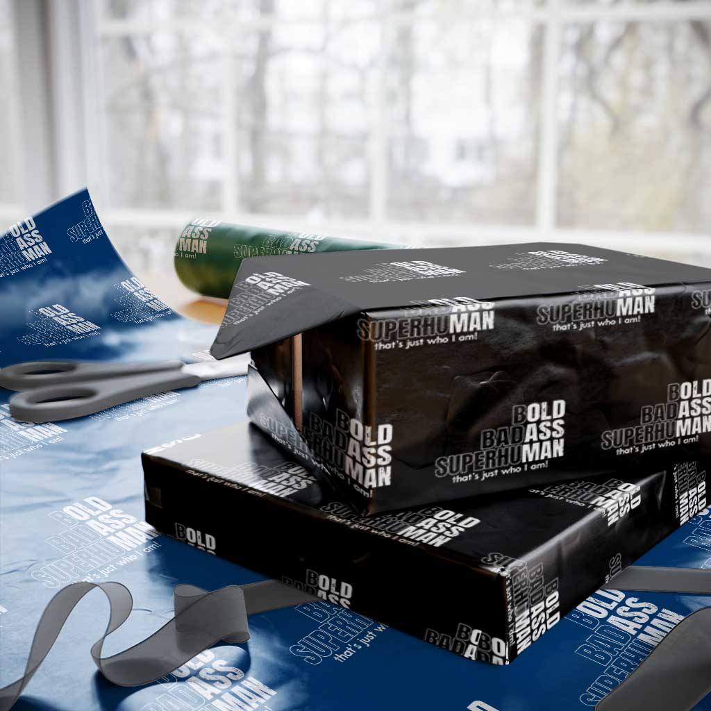 Funny Bald Dad Wrapping Paper Roll Old Man Saying Gag Gift Fathers Day TS10 Black Print Your Wear