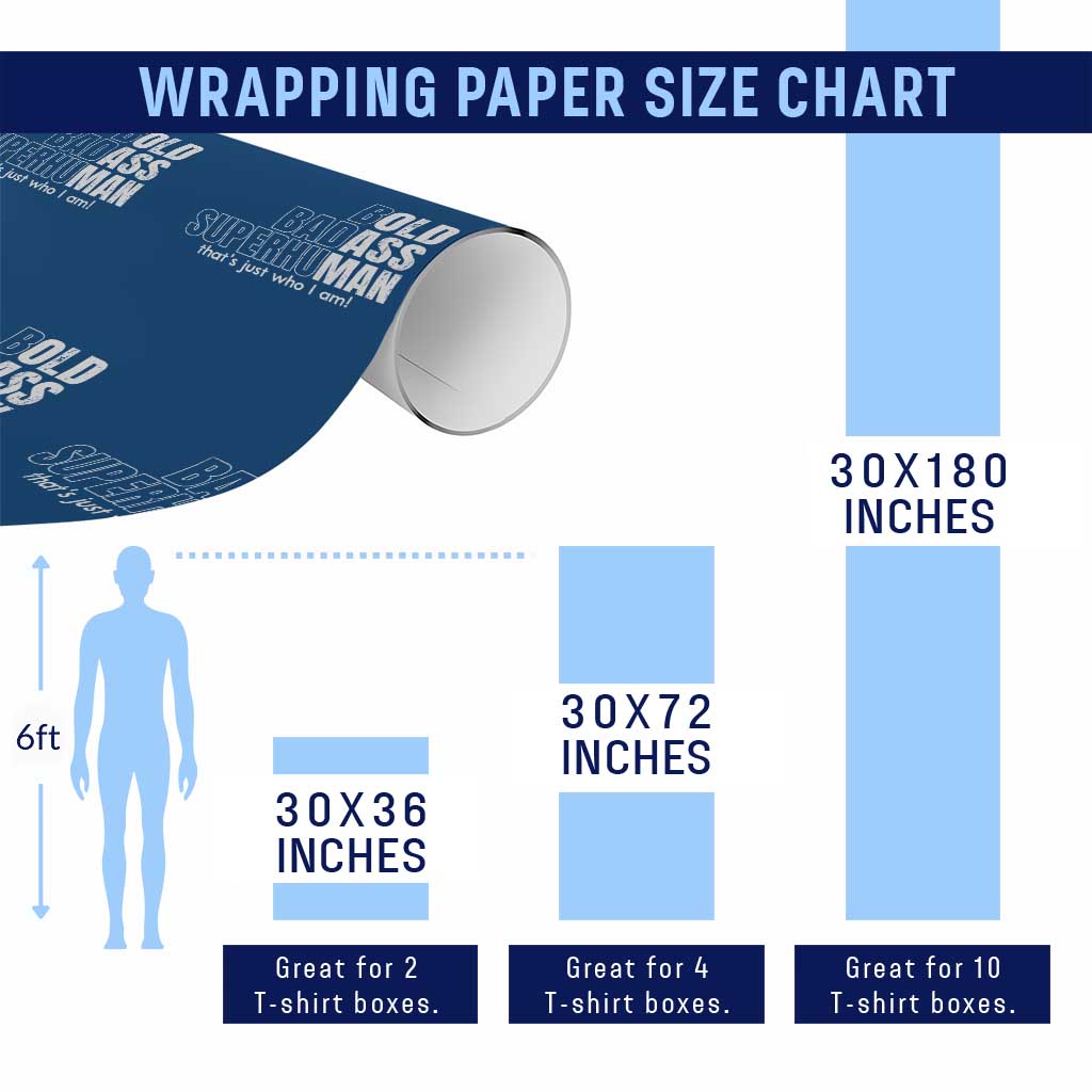 Funny Bald Dad Wrapping Paper Roll Old Man Saying Gag Gift Fathers Day TS10 Print Your Wear