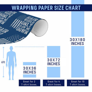 Funny Bald Pride Hair Would Only Slow Me Down Wrapping Paper Roll Distressed Patriotic US Flag Bald Men Joke