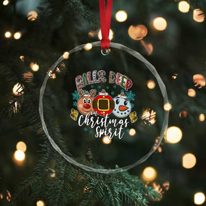 Funny Balls Deep In Christmas Spirit Crystal Glass Ornament Xmas Humorous Festive TS11 Print Your Wear