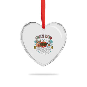 Funny Balls Deep In Christmas Spirit Heart Crystal Glass Ornament Xmas Humorous Festive TS11 Print Your Wear