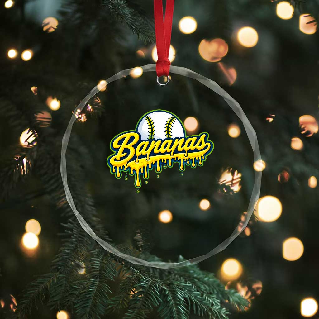 Funny Banana Baseball Crystal Glass Ornament Sports Team Baseball Drip Ice Cream Style TS10 Print Your Wear
