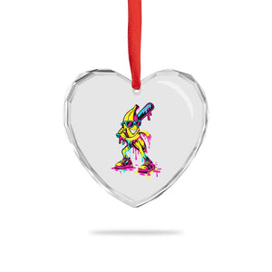Funny Banana Baseball Drip Ice Cream Splatter Heart Crystal Glass Ornament TS11 Print Your Wear