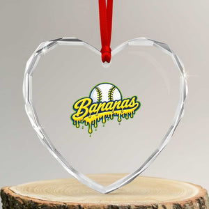 Funny Banana Baseball Heart Crystal Glass Ornament Sports Team Baseball Drip Ice Cream Style TS10 Transparent Glass 3'' Heart Print Your Wear