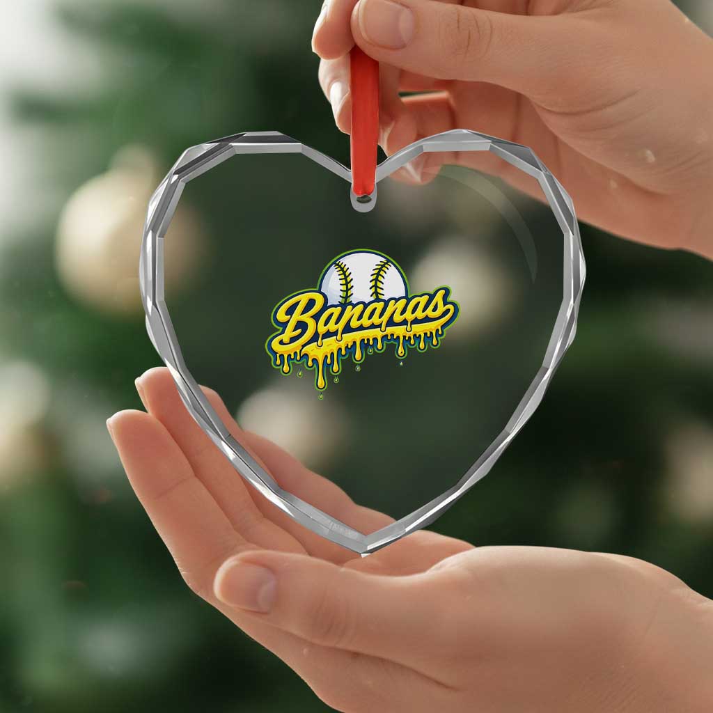 Funny Banana Baseball Heart Crystal Glass Ornament Sports Team Baseball Drip Ice Cream Style TS10 Print Your Wear