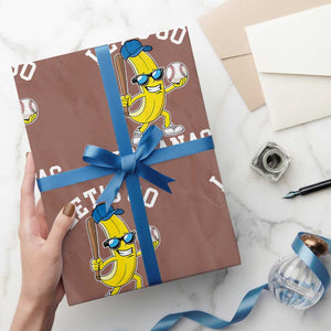 Funny Banana Wrapping Paper Roll Lets Go Bananas TS10 Mocha Print Your Wear