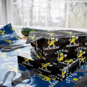 Funny Banana Wrapping Paper Roll Lets Go Bananas TS10 Black Print Your Wear