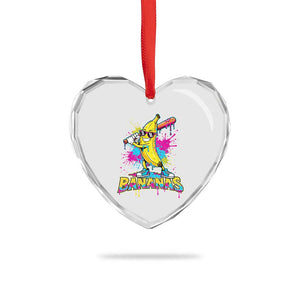 Funny Bananas Baseball Drip Ice Cream Sports Splatter Heart Crystal Glass Ornament TS11 Print Your Wear