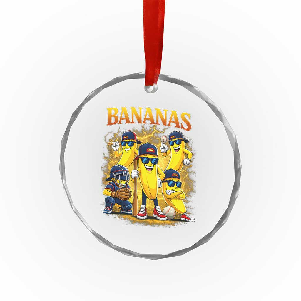 Funny Bananas Crystal Glass Ornament Lets Go Banana Cute Banana Lovers Bootleg TS10 Print Your Wear