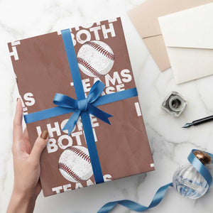 Funny Baseball Meme Wrapping Paper Roll I Just Hope Both Teams Lost TS10 Mocha Print Your Wear