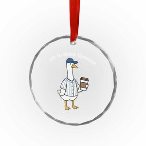 Funny Baseball Mom Goose Crystal Glass Ornament Funny Sports Game Day TS10 Print Your Wear