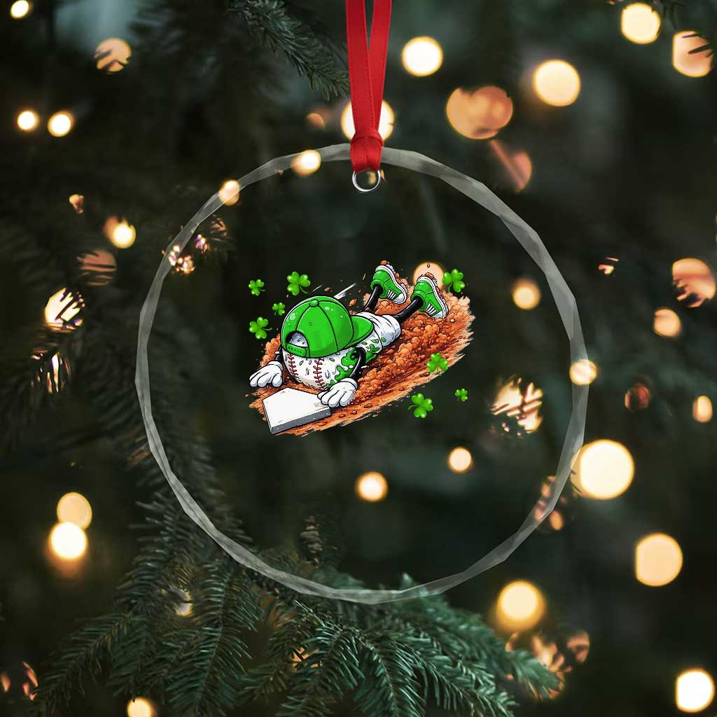 Funny Baseball St Patricks Day Home Plate Drip Crystal Glass Ornament TS11 Print Your Wear
