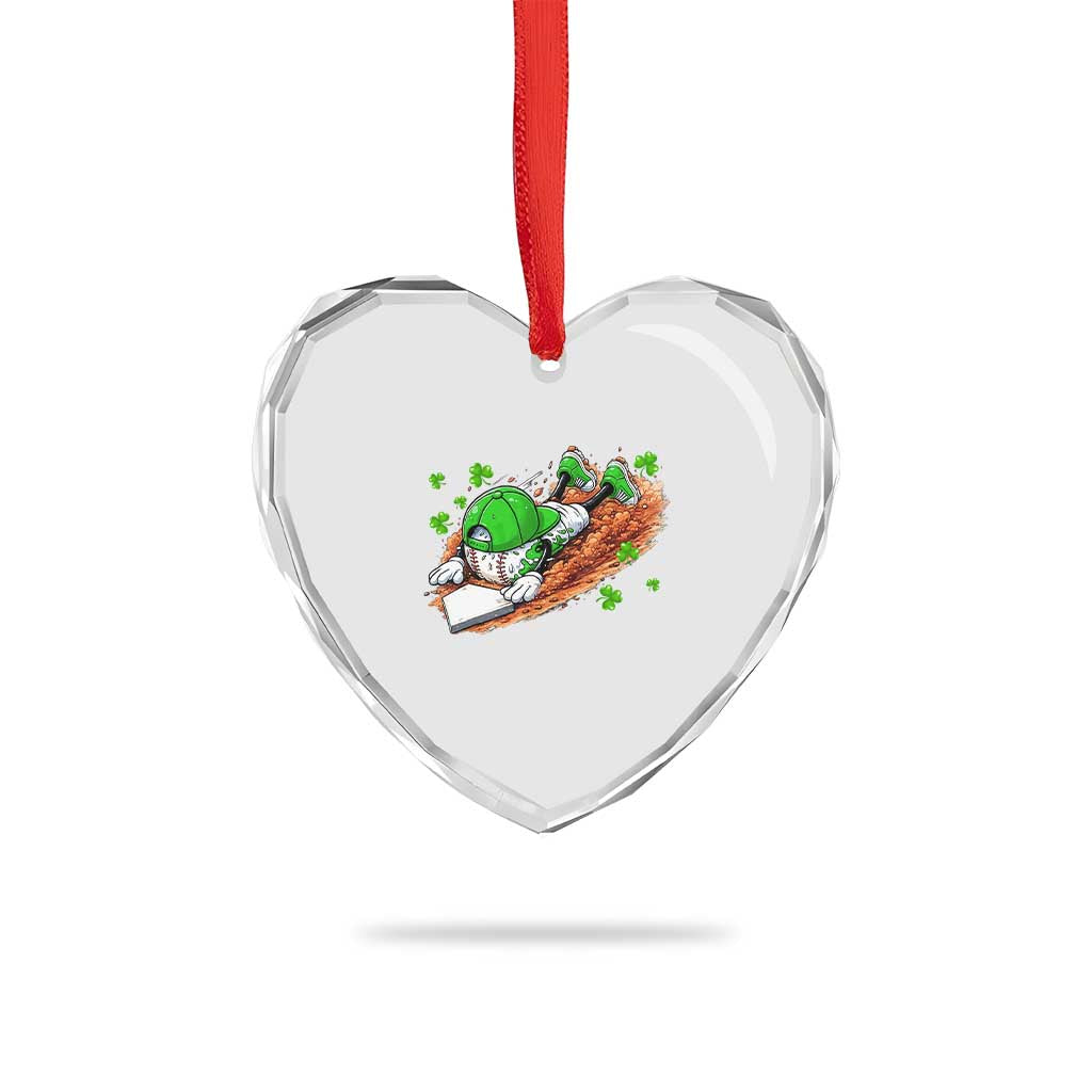 Funny Baseball St Patricks Day Home Plate Drip Heart Crystal Glass Ornament TS11 Print Your Wear