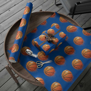 Funny Basketball Drip Splash Graphic Wrapping Paper Roll TS11 Blue Print Your Wear