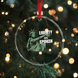 Funny Basketball Point God Liberty Meme Crystal Glass Ornament Has Spoken Patriotic USA TS14 Print Your Wear