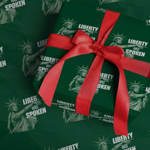 Funny Basketball Point God Liberty Meme Wrapping Paper Roll Has Spoken Patriotic USA TS14 Green Print Your Wear