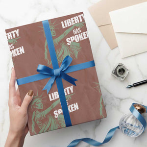 Funny Basketball Point God Liberty Meme Wrapping Paper Roll Has Spoken Patriotic USA TS14 Mocha Print Your Wear