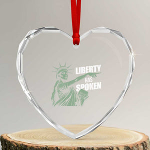 Funny Basketball Point God Liberty Meme Heart Crystal Glass Ornament Has Spoken Patriotic USA TS14 Transparent Glass 3'' Heart Print Your Wear