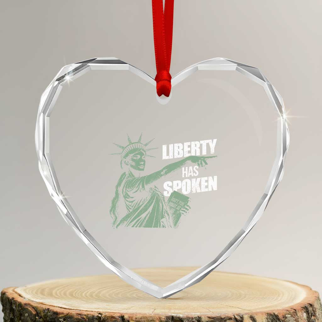 Funny Basketball Point God Liberty Meme Heart Crystal Glass Ornament Has Spoken Patriotic USA TS14 Transparent Glass 3'' Heart Print Your Wear