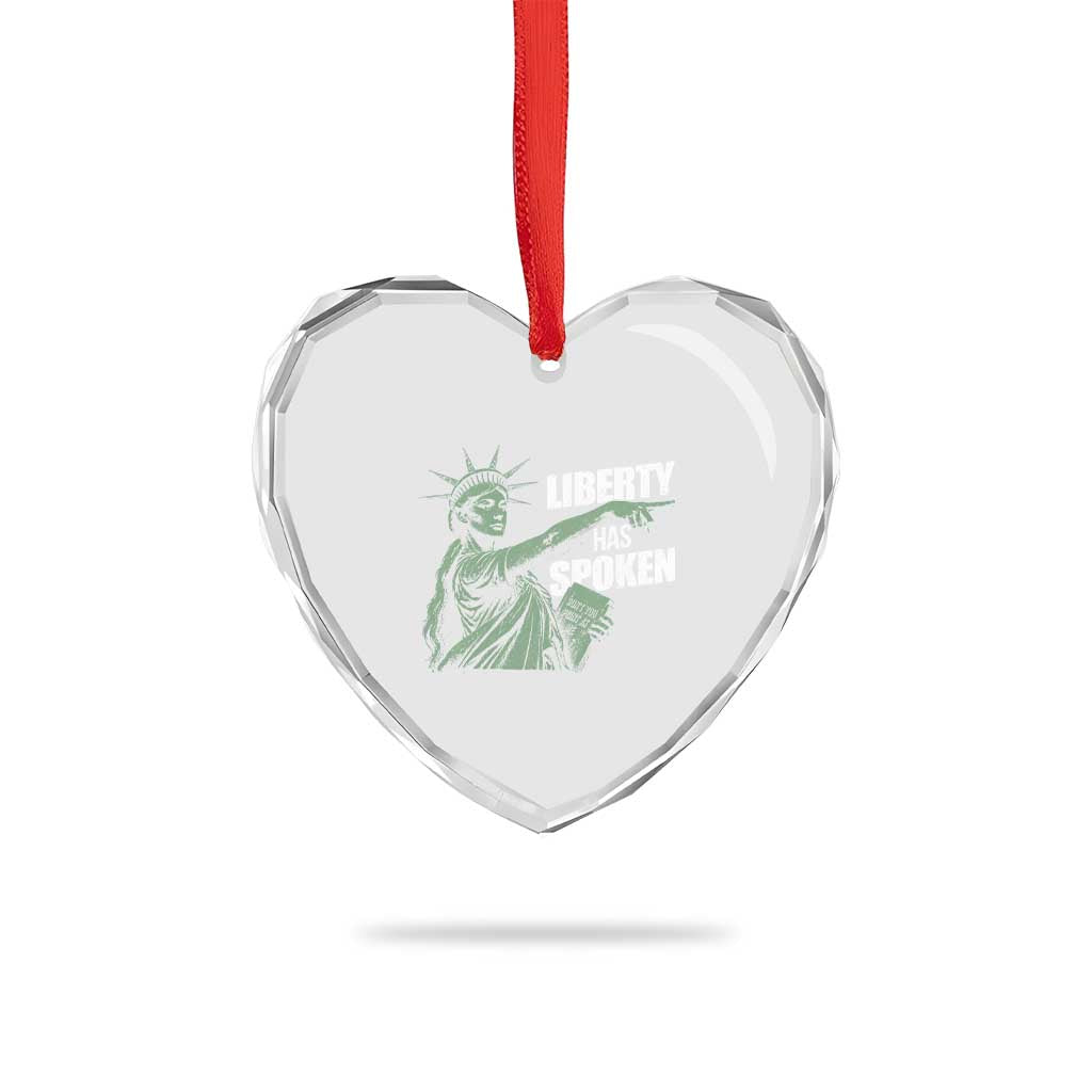 Funny Basketball Point God Liberty Meme Heart Crystal Glass Ornament Has Spoken Patriotic USA TS14 Print Your Wear
