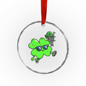 Funny Basketball Shamrock Crystal Glass Ornament Dunking Sports Player St. Patrick's Day TS02 Print Your Wear