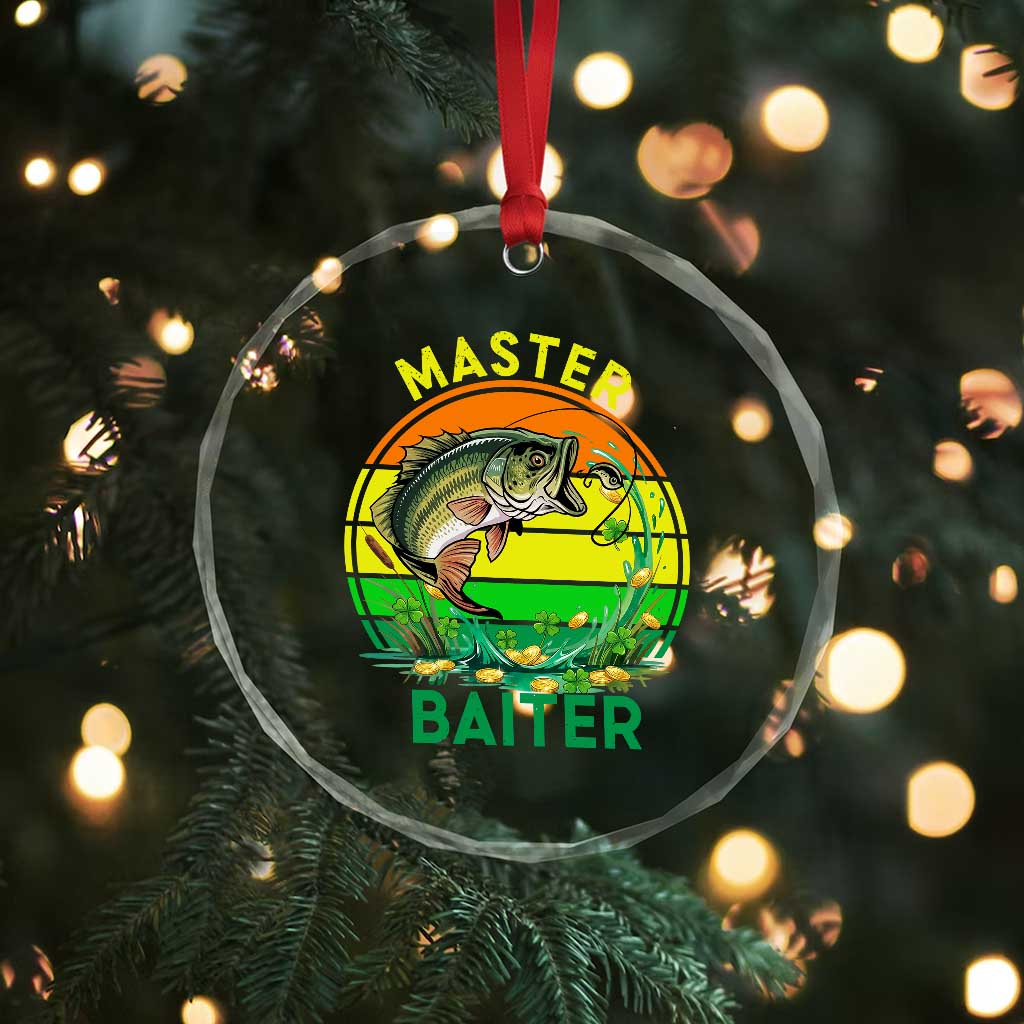 Funny Bass Fishing St Patricks Day Crystal Glass Ornament Master Baiter TS14 Print Your Wear