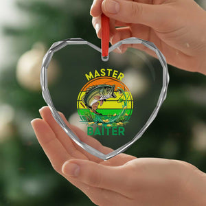 Funny Bass Fishing St Patricks Day Heart Crystal Glass Ornament Master Baiter TS14 Print Your Wear
