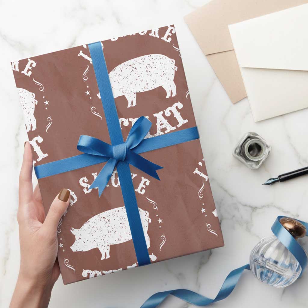 Funny BBQ Grilling I'd Smoke That Wrapping Paper Roll Barbecue Grill Father's Day TS11 Mocha Print Your Wear